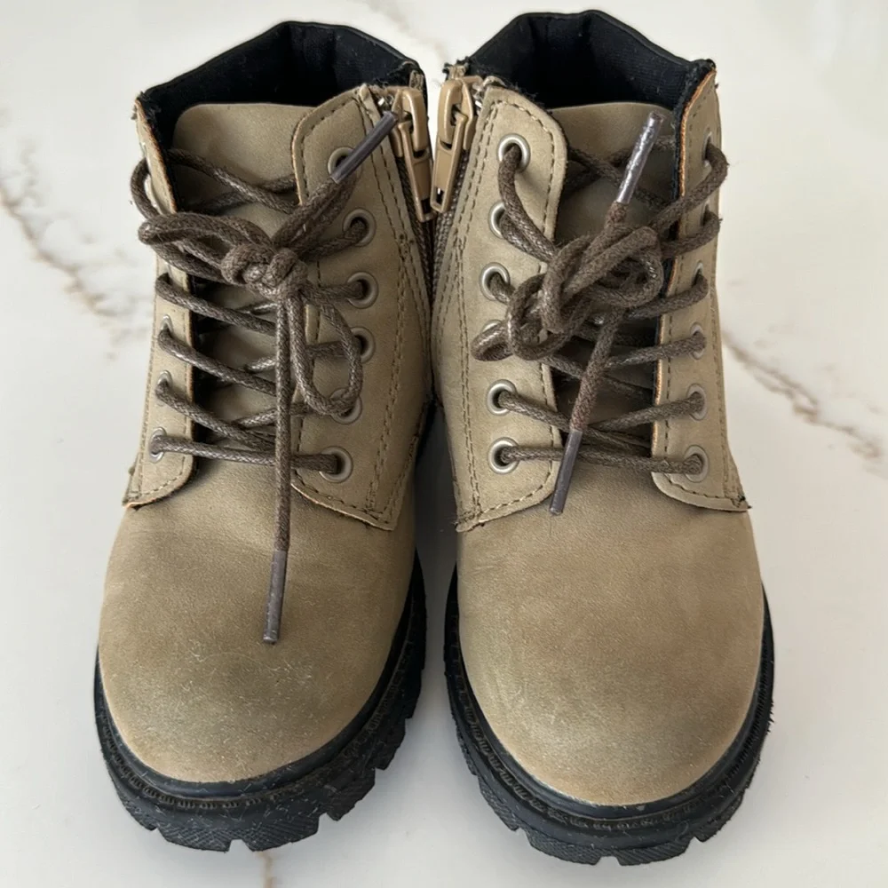 Rylee + Cru work boot olive little boys size 9